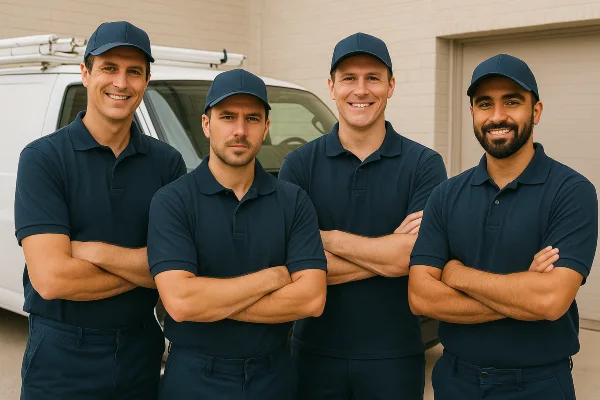 4 plumbing technician posing for the camera from The Cedar Park Plumber in Cedar Park, TX - Garbage Disposal Repair